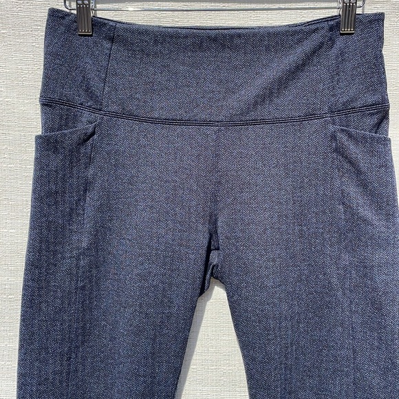 Athleta Women’s Herringbone Mercer Tight Legging Blue/Black Size Medium - Picture 3 of 10